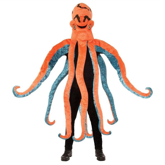Adult Octopus Big Head Costume Animal Sea Creature Fancy Dress Unisex Outfit