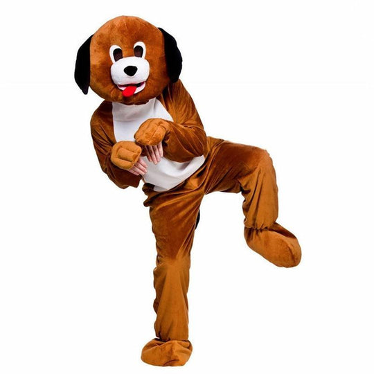 Adult Playful Puppy Dog Mascot Costume Unisex Animal Fancy Dress Outfit