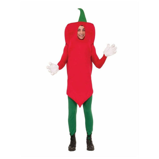 Adult Red Hot Chilli Pepper Costume Funny Fancy Dress Adult Stag Do Outfit