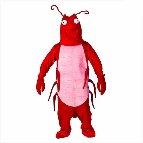Adult Red Lobster Mascot Costume Funny Sports Fancy Dress Outfit