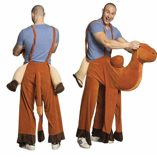 Adult Ride On Camel Costume Christmas Animal Fancy Dress Outfit