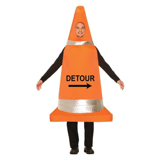 Adult Road Traffic Cone Fancy Dress Costume Funny Stag Hen Night Outfit