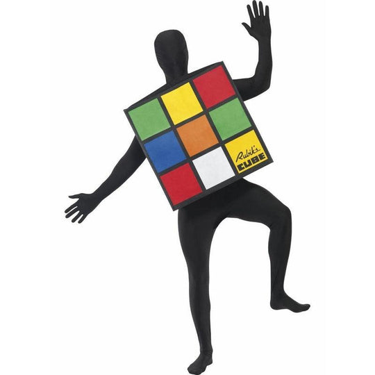 Adult Rubiks Cube Fancy Dress 1980s Retro Costume Mens Ladies 80s Outfit