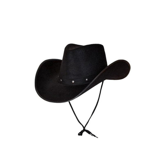 Adult Texan Cowboy Hat Fancy Dress Party Accessory - Black