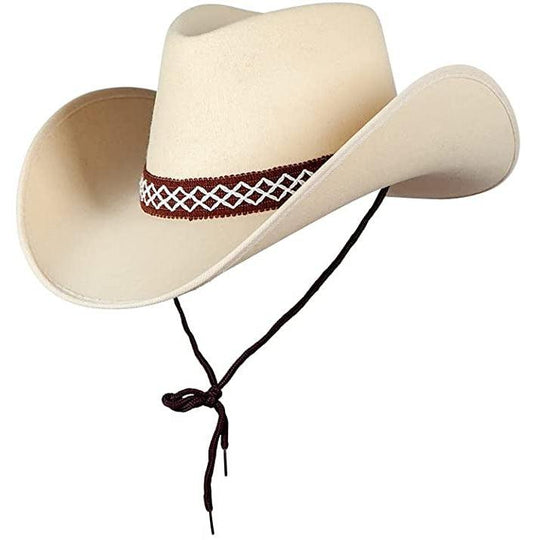 Adult Texan Cowboy Hat Fancy Dress Party Accessory - Classic Sand