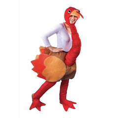 Adult Turkey Costume Unisex Christmas Festive Fancy Dress Mens Ladies