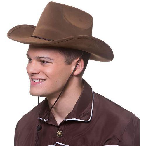 Adult Unisex Deluxe Faux Suede Cowboy Hat Fancy Dress Accessory