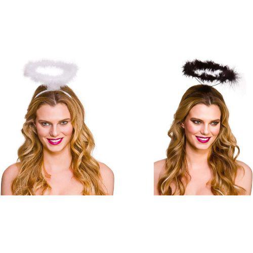 Adult Unisex Feather Angel Halo on a Headband Fancy Dress Accessory