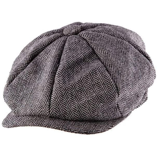 Adult Unisex Herringbone Flat Cap Fancy Dress Accessory