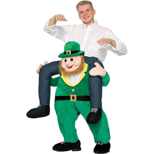 Adult Unisex Leprechaun Piggy Back Ride On Fancy Dress Costume - One Size