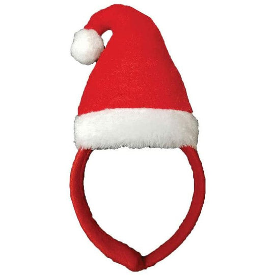 Adult Unisex Santa Hat Headband Red Velour Fancy Dress Costume Accessory