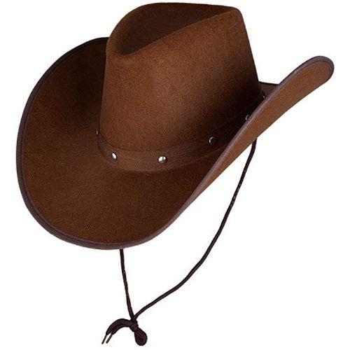 Adult Unisex Texan Western Cowboy Hat Fancy Dress Accessory - Brown