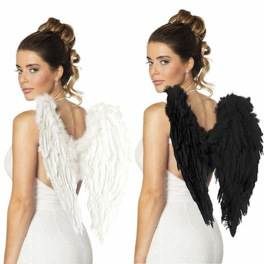 Adult Women's Angel Feather Wings Fairy Devil Fancy Dress Accessory