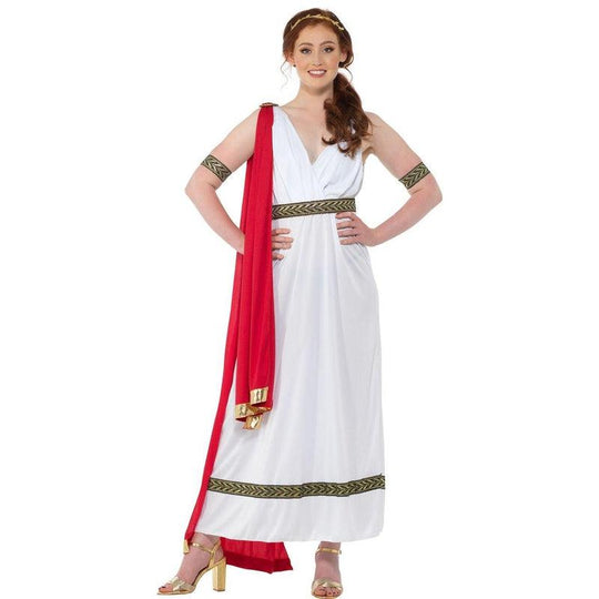 Adult Women's Deluxe Roman Empress Greek Goddess Fancy Dress Costume