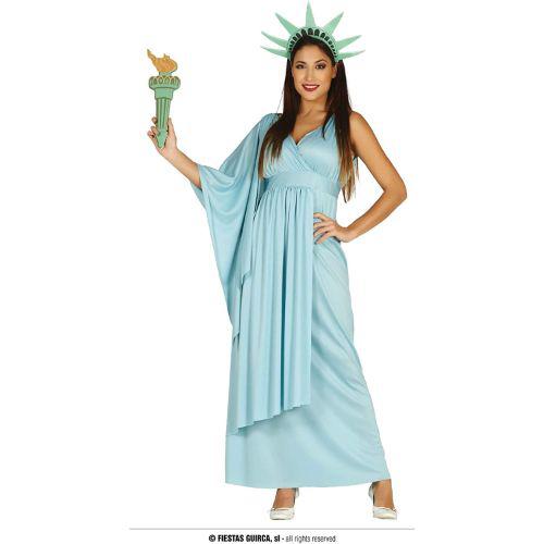 Adult Women's USA Statue of Liberty United States Fancy Dress Costume