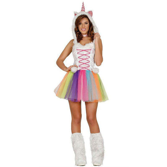 Adult Women's Unicorn Fancy Dress Costume Party Outfit