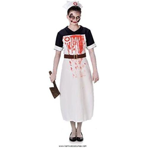 Adult Women's Zombie Nurse Halloween Fancy Dress Costume
