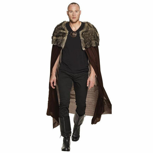 Adults Night Hunter Fur Cape Game Of Thrones Fancy Dress Costume Accessory