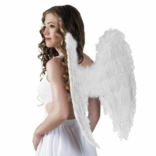 Angel Feather Wings Ladies Fairy Fancy Dress Accessory 65 x 65cm