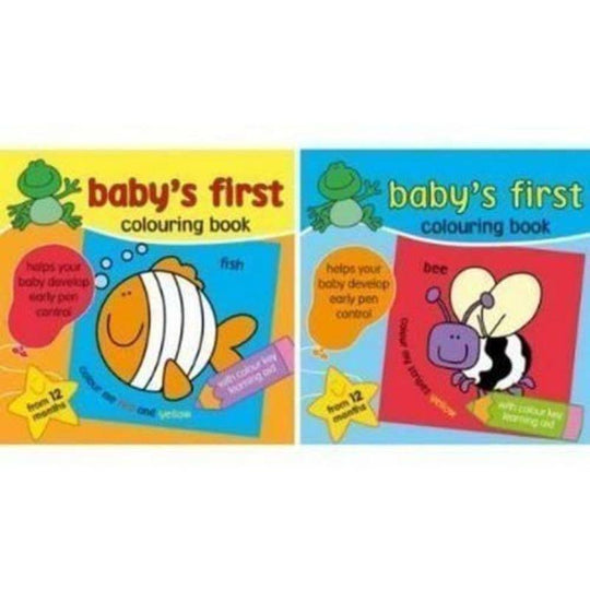 Baby's First Colouring Book with Colour Key Learning Aid (One Supplied)