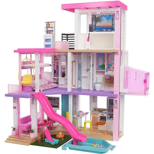 Barbie Dreamhouse Dollhouse Playset with Pool & Slide + 75 Pieces