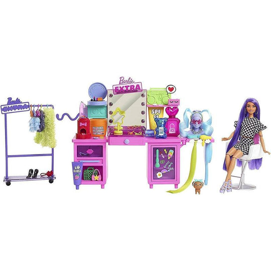 Barbie Extra Doll & Vanity Playset with Exclusive Doll