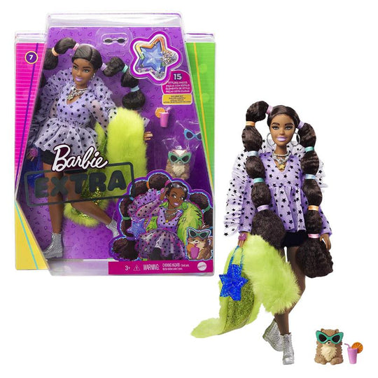 Barbie Extra Doll with Pigtails and Bobble Hair Ties