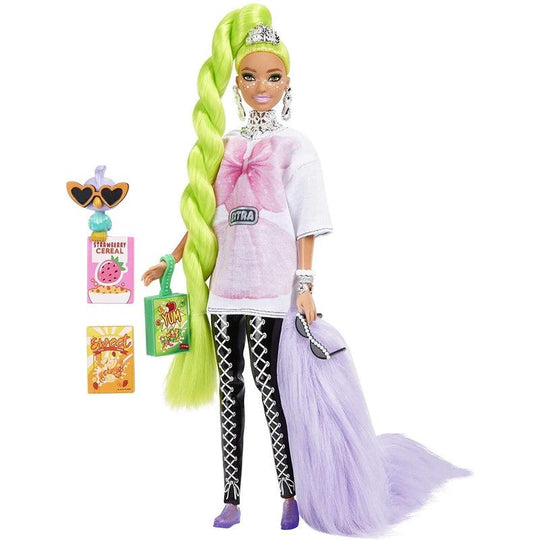 Barbie Extra Oversized Tee & Leggings with Pet Parrot Doll No.11