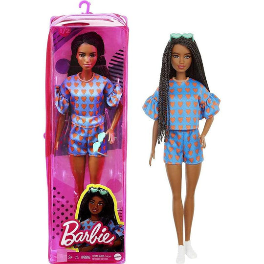 Barbie Fashionistas Doll with Orange Heart Print Top & Shorts