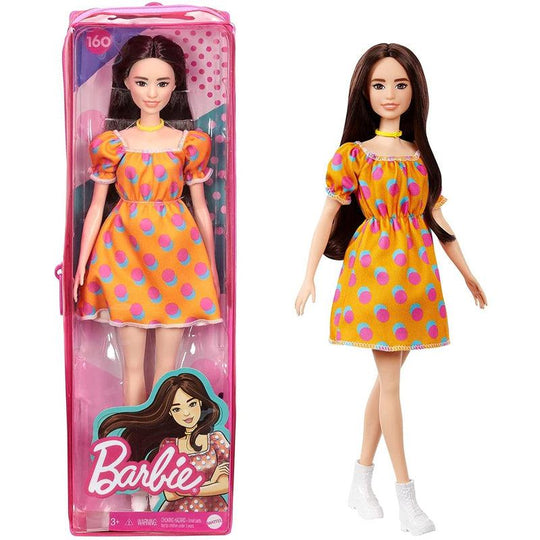 Barbie Fashionistas Doll with Polka Dot Off-the-Shoulder Dress