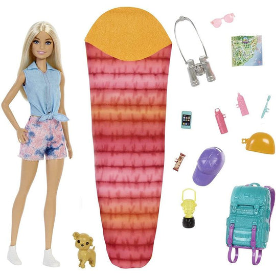 Barbie It Takes Two Camping Malibu Doll with Pet Puppy Playset