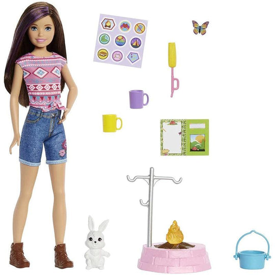 Barbie It Takes Two Camping Skipper Doll with Pet Bunny Playset