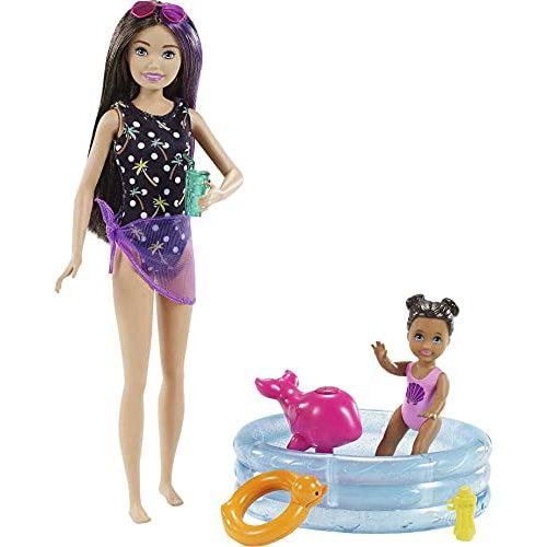 Barbie Skipper Babysitter Doll Playset with Toddler & Paddling Pool