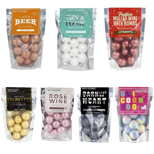Bath Bombs Novelty Gift Stocking Filler Scented Fragrant Bath - 10 Per Pack