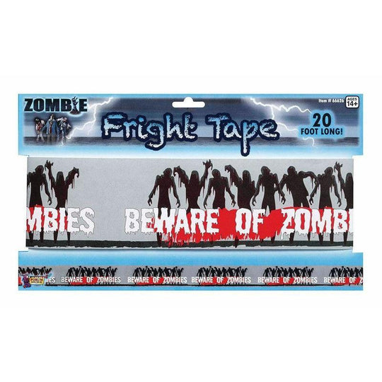 Beware Of Zombies Warning Tape Halloween Fancy Dress Party Decoration Prop 20ft