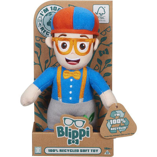 Blippi Eco Soft Plush Toy 8" 100% Recycled Materials