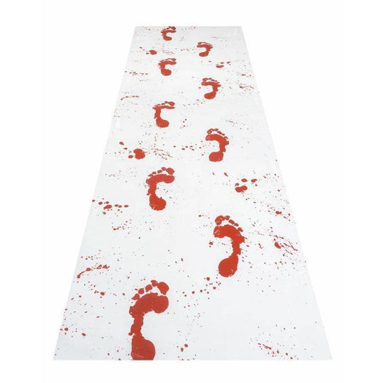 Bloody Footprint Carpet Halloween Fancy Dress Party Decoration