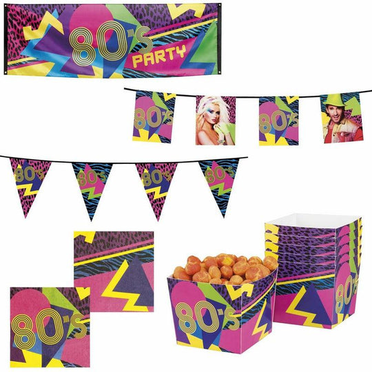 Boland 1980s Themed Party Tableware & Fancy Dress Decorations