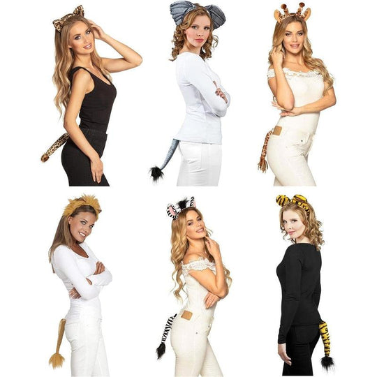 Boland Adult Animal Safari Tiara and Tail Set