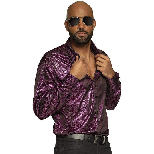 Boland Adult Disco Party Shirt - Funky Purple