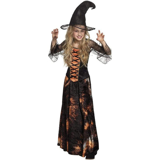 Boland Childs Dazzling Witch Costume (Orange/Black)