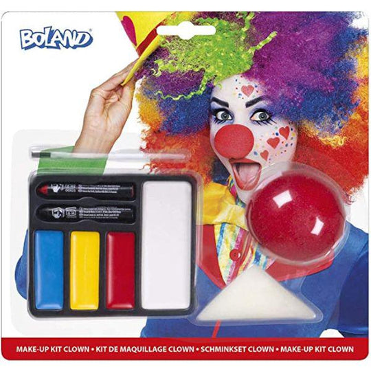 Boland Clown Stage Make Up Kit Adult Unisex Face Paint Fancy Dress Accessory