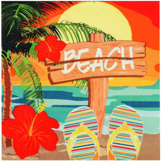 Boland Disposable Hawaiian Beach Napkins - Pack of 12