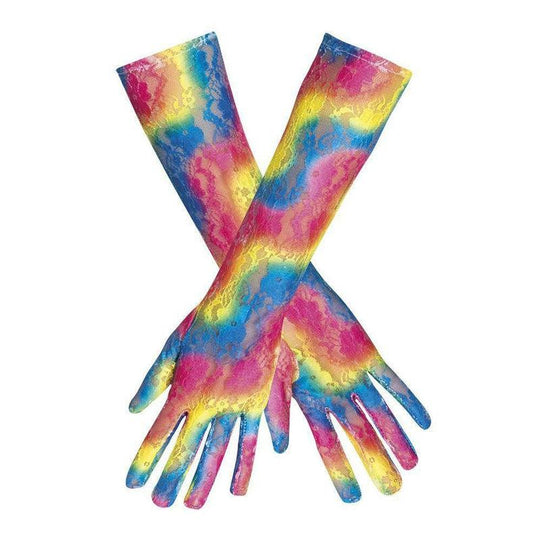 Boland Elbow Length Lace Gloves - RAINBOW