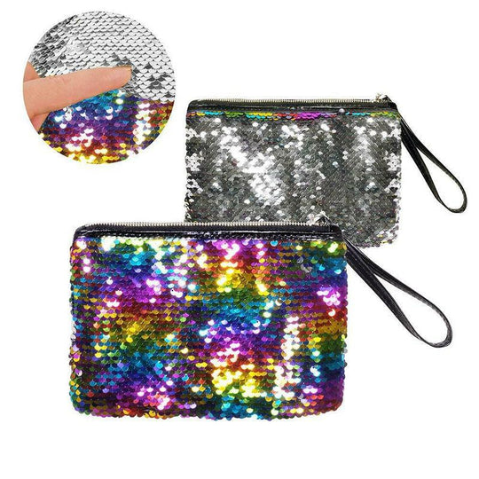 Boland Rainbow/Silver Reversible Sequin Handbag 14x20cm