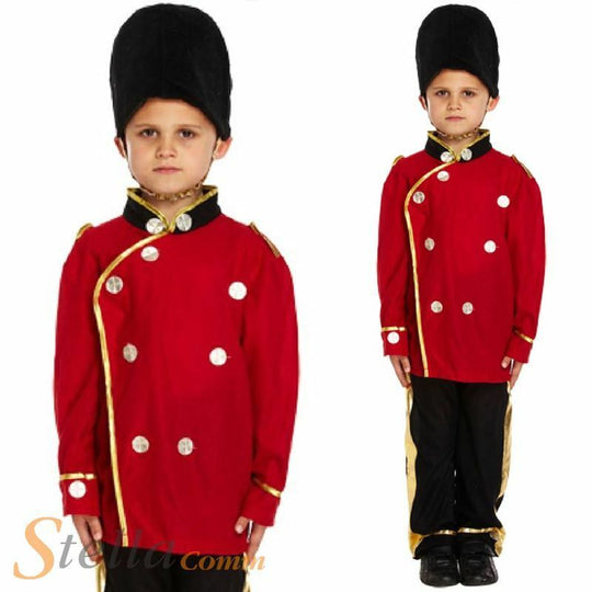 Boys Busby Guard Costume Queens Royal Soldier Uniform Child Book Week Outfit