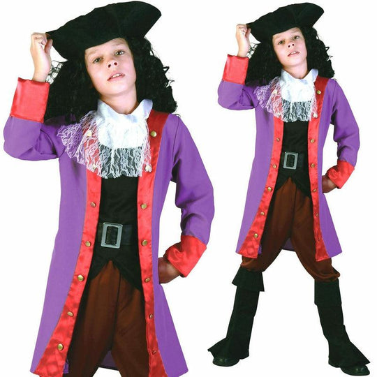 Boys Captain Hook Costume World Book Day Pirate Sailor Child Fancy Dress Outfit