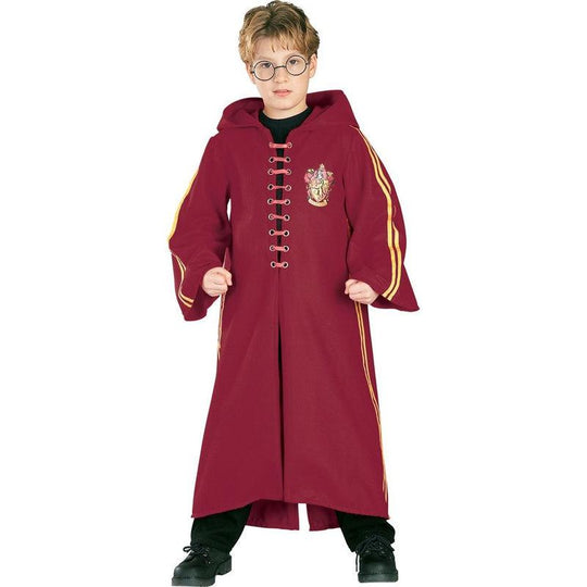 Boys Deluxe Harry Potter Quidditch Costume Robe Wizard Halloween Fancy Dress