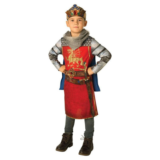 Boys Deluxe King Arthur Costume Medieval Prince Child Fancy Dress Outfit
