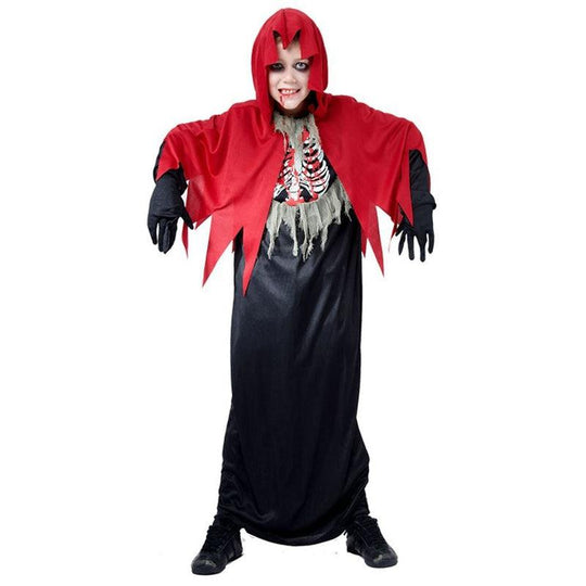 Boys Horror Robe Ghost Ghoul Demon Devil Halloween Fancy Dress Costume